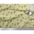 thumbnail image 3 of Soimoi Beige Cotton Jersey Fabric Sea Plant & Cactus Tree Decor Fabric Printed Yard 58 Inch Wide, 3 of 3