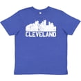 thumbnail image 3 of Inktastic Cleveland Skyline Grunge White Youth T-Shirt, 3 of 5