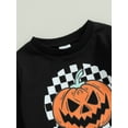 thumbnail image 4 of Infant Baby Boys Girls Halloween Outfits Long Sleeve Pumpkin Sweatshirt Pants Set, 4 of 8