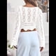thumbnail image 4 of Suéter Bohemio de Punto con Hombros Descubiertos y Mangas Acampanadas para Mujer, Color , Talla XL, 4 of 8
