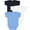 Carolina Blue/White/Navy, variant on Baby Bodysuit Girl & Boy | Newborn 0-3 Months to 24 Month Toddler 3-Pack Bulk Set, Snap Easy Closure, Granite Heather/White/Black, Newborn