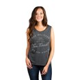 thumbnail image 2 of Thread Tank She Believed She Could But Was Too Tired So She Didn't Women's Fashion Sleeveless Muscle Tank Top Charcoal 2X-Large, 2 of 4