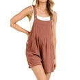 thumbnail image 6 of Cenuakty Women Overalls Shorts, Sleeveless Solid Loose Summer Jumpsuit Playsuit for Casual Daily, 6 of 9
