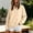 Beige, variant on Women's Quarter Zip Pullover Long Sleeve Sweatshirt Jacket Loose Casual Top for Winter Daily Comfort Wear