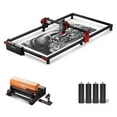 thumbnail image 1 of Algo DIY KIT 10W Engraver with Expansion Kit and Rotary, Support WIFI APP Control and Emergency Stop, 400x850mm Engraving Area Engraving Machine for DIY Wood and Metal, 1 of 10