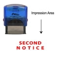 thumbnail image 1 of eloria Second Notice Self Inking Rubber Stamp Business Custom Stamp Office Stationary, Color: Red Ink, 1 of 1