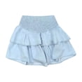 thumbnail image 5 of DHFJKG Women Summer Denim Skirt With Layered Ruffle Design Elastic Waist Mini Jean Skirts Flowy Trendy Skirt, 5 of 5