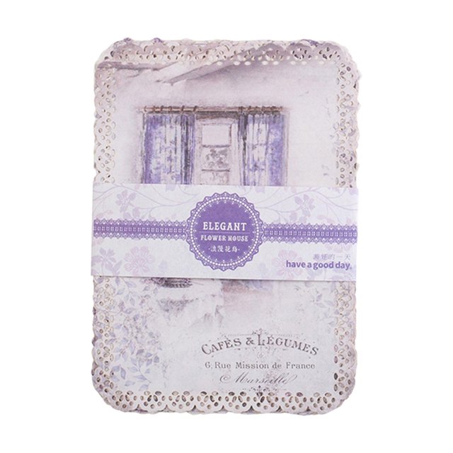 10 Uds. de Material DIY, papel de álbum de recortes, patrones florales estéticos de 10cm x 14cm para sobres, manualidades artísticas, diario, accesori Estilo F Sunnimix Papel de recortes