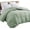 Sage Green Comforter, variant on TEXARTIST Premium 2100 Series Queen Comforter All Season Breathable Black Comforter Soft 4D Spiral Fiber Quilted Down Alternative Duvet Insert with Corner Tabs Luxury Hotel Style (88"x88")
