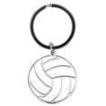 thumbnail image 1 of Llavero de voleibol de acero inoxidable, bolso, mochila, bolso, dijes, llaveros de pelota deportiva para regalos de fiesta de Navidad, recompensa de carnaval escolar, 1 of 7