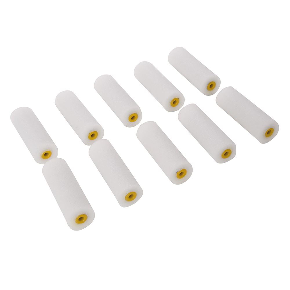 10 Pack of Mini Emulsion paint Roller Replacement Sleeves Refill 4" 100mm 