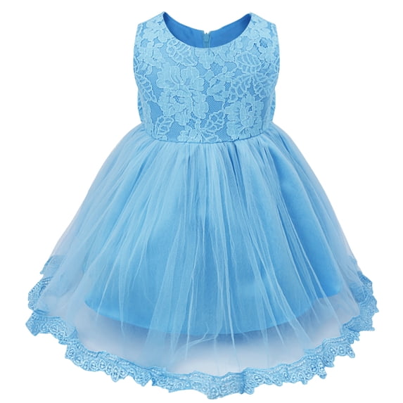 YONGHS Baby Girls Lace Bowknot Flower Dress Wedding Baptism Christening Tutu Gown