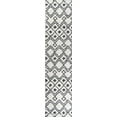 thumbnail image 3 of JONATHAN Y MOROCCAN HYPE 2 x 8 Runner Rug, Caimari Moroccan Diamond Shag - White/Gray, MOH412A-28, 3 of 9