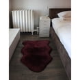 thumbnail image 2 of 2' x 3' Burgundy New Zealand Natural Sheepskin Rug, 2 of 5