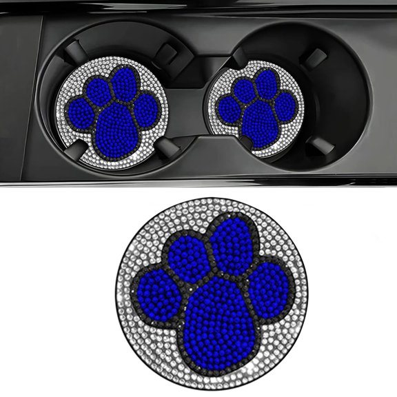 Herunwer Car Cup Holder Coasters-Car Interior Accessories Anti Slip Cute Dog Paw Car Coaster -Universal