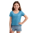 thumbnail image 6 of OGLCCG Girls Sequin Tee Shirts Sparkle Glitter Round Neck Casual Short Sleeve Party Tee Tops Summer Fashion Loose Club Blouse 4-15 Years, 6 of 7