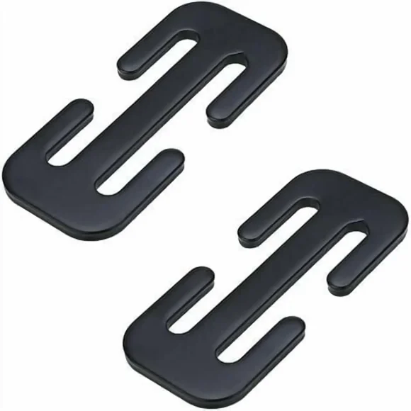 Car Seat Belt Clip 2PCS Metal Safety Belt Buckle 7CM Universal Auto Safety Belt Clip Vehicle Accessory for Pregnant Women Children (Black)