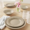 thumbnail image 3 of The Pioneer Woman Vintage Lace 12-Piece Ceramic Dinnerware Set, Taupe, 3 of 11