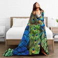 thumbnail image 5 of Peacock Throw Blanket Peacock Collage Art Luxury Cozy Plush Soft Blanket for Bed, Couch, Sofa, Dorm, Home Decor Prince Size 50"X40", 5 of 6