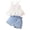 White, variant on Siilsaa Girls Gymnastics Outfit Girls Summer T-Shirt and Shorts Set with Side Pockets White,9M