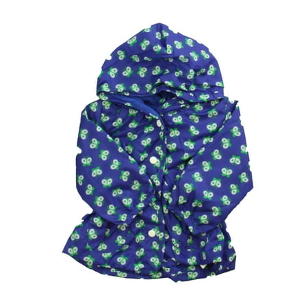 

Pre-owned Joe Fresh Girls Blue Butterfly Rain Coat size: 6-12 Months
