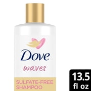 Dove Love Your Waves Sulfate-Free Shampoo for Wavy Hair Hydrated Waves Moisturizing Shampoo Made With Raw Shea Butter for Definition & 72 hr Frizz Protection, 13.5 fl oz