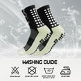 thumbnail image 7 of 4 Pairs Mens Grip Soccer Socks Non Slip Grippy Women Socks for Football Basketball Sports, 7 of 7