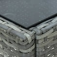 thumbnail image 3 of vidaXL Garden Table Grey 75x40x37 cm Poly Rattan, 3 of 4