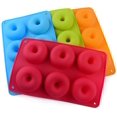 2pcs Pack Silicone 6 Cavity Donut Mold Donut Mould Pan Baking Tray