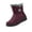 Wine, variant on Winter Boots,Women Mid-Calf Fleece Lined Waterproof Snow Boots, Pull Tab Slip-On for Cold Weather Hiking, Fully Insulated Interior Retains Warmth for Fall Winter Daily Outdoor Commutes,Wine 5.5