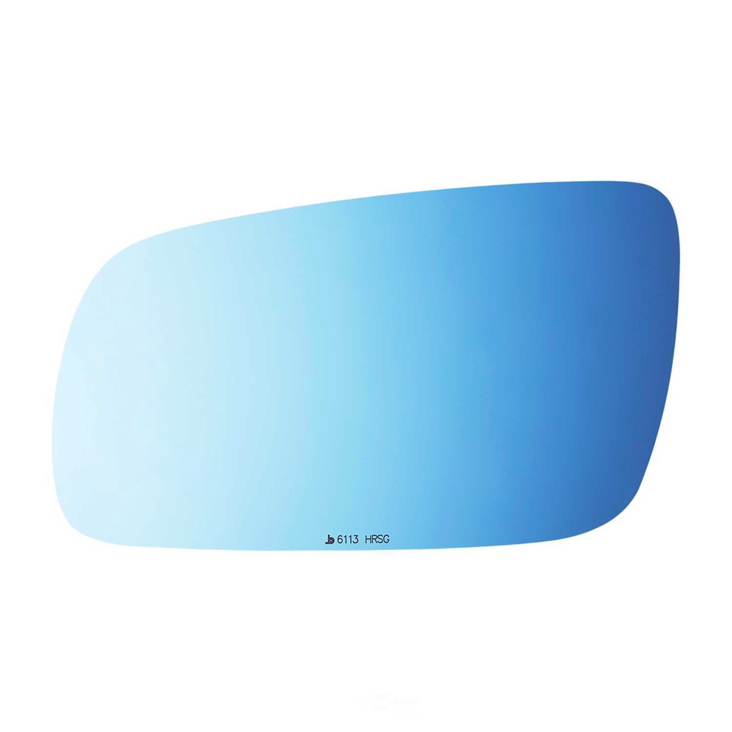 Burco Side View Mirror Replacement Glass with Motor Mount Plate - Blue Glass - 6113HRSG