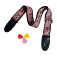 thumbnail image 3 of Bunblic Sangle de Guitare Basse Sangle de Guitare pour Guitare Acoustique Accessoires d'Instrument Pratiques pour Débutant Guitare Basse Guitare Classique Rouge, 3 of 8