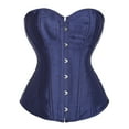 thumbnail image 1 of Grebrafan Corsets Bustier à Lacets Femme Bleu Marine 3TG, 1 of 5