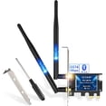 thumbnail image 1 of EDUP PCIe WiFi 6E Card Bluetooth 5.2 AX5400 Mbps AX210 Tri-Band 6Ghz/ 5.8GHz/2.4GHz PCI-E Wireless WiFi Network Adapter, 1 of 5