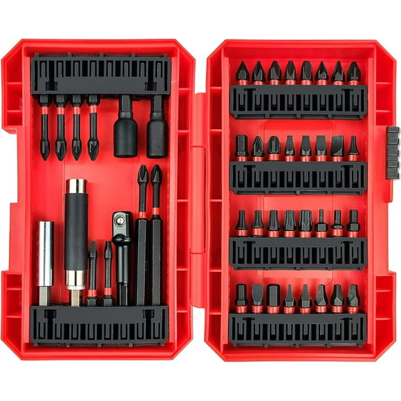shiyou-Screwdriver Bit Set 45 Piece, Impact Driver Bit Set for Drills and Drivers, Assorted Steel Drill Bits in Storage Case for Wood Metal Cement Drilling and Screwdriving,YY2020051