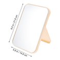 thumbnail image 2 of CUITING Women Simple Design Portable Facial Makeup Mirror Compact Foldable Desktop Cosmetic Makeup Mirror (Beige), 2 of 7