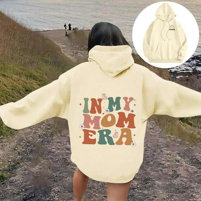 TINZ Sweat à Capuche Imprimé Arc-en-Ciel pour Femmes, Manches Longues avec Poches, Sweat à Capuche Simple pour Femmes, Sweat à Capuche Long pour Femmes