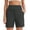 Dark Gray, variant on Women's High-Waisted Casual Shorts, Stretchy Pull-On Bermuda Shorts with Pockets for Everyday and Work, Sizes S-3XL