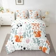 thumbnail image 2 of Homewish Kawaii Orange Squirrel 7-Piece Twin Bedding Sets for Child Boys Girls,Chic Floral Flower Bedding Comforter Set,Cartoon Animal Breathable Sheet Sets,Super Cozy Room Decor,Reversible, 2 of 8