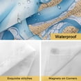 thumbnail image 4 of No Hook Shower Curtains with Snap-in Liner Set, Vintage Octopus Waterproof Hotel Style Bathroom Shower Curtain, Brown Nautical Anchor Bubbles Coastal Breathable Mesh Top Bath Curtains 72''x84'', 4 of 9