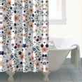 thumbnail image 4 of Boho Floral Shower Curtain 72x72 Inches - Tropical Leaves, Vintage Botanical Print, Waterproof Fabric for Chic Bathroom Decor, Modern Farmhouse & Bohemian Style, 4 of 5