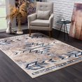 thumbnail image 1 of homeroots home decor 390158 2’ x 3’ Beige and Blue Boho Chic Scatter Rug, 1 of 1