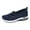 Navy, variant on CHENge Women's Woven Orthopedic Breathable Soft Shoes Arch Support, Foam Shoes Walking Anti-Skid Sports Shoes