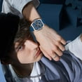 thumbnail image 4 of Watch for Men Fashion Hollow Unique Rectangle Dial Wristwatch Waterproof Sport Digital Analog Dual Time Display Stopwatch Punk Cool Design Silicon Strap Dress Watch, 4 of 6