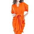 thumbnail image 4 of Vestido Drapeado Roman Fashion Juvenil 1059 Naranja, 4 of 6