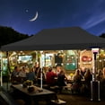 thumbnail image 3 of Patiojoy 10 x 20FT Pop up Canopy with 6 Sidewalls Outdoor Canopy Tent with Zippered Entrances Windows Black, 3 of 10
