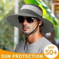 thumbnail image 3 of Sun Bucket Hats for Women Men UV Protection Wide Brim Fishing Hat Beach Outdoor Essentials, 3 of 5