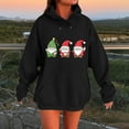 thumbnail image 2 of Enjoytime Womens Sweatshirt Cute Printed Pullover Long Sleeve Tops Xmas Holiday Funny Casual Hoodie Fashion Fall Winter Clothing Black XXL, 2 of 4