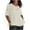 01-Beige, variant on Women's Summer Tops Elbow-Length Sleeve V Neck Loose Tshirts Casual Side Split Solid Color Trendy Basic Loose Tops 02-Watermelon Red L