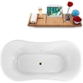 thumbnail image 3 of 60" Streamline N900GLD-GLD Clawfoot Tub and Tray With External Drain, 3 of 8
